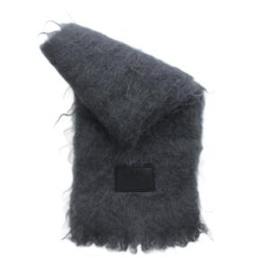 LOEWE マフラー モヘヤ ウール フリンジ グレー