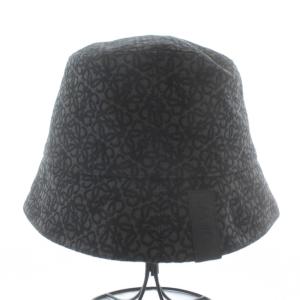 LOEWE バケットハット リバーシブル アナグラム ブラック グレー K820HB1X13