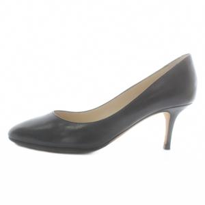 JIMMY CHOO パンプス レザー アーモンドトゥ ハイヒール 37 24?p 黒 ブラック /XZ GY19