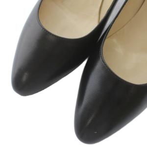 JIMMY CHOO パンプス レザー アーモンドトゥ ハイヒール 37 24?p 黒 ブラック /XZ GY19