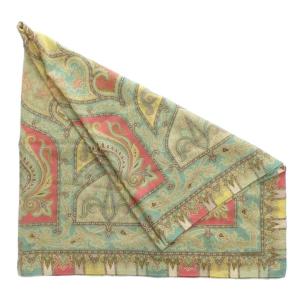ETRO スカーフ ペイズリー柄 グリーン