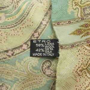 ETRO スカーフ ペイズリー柄 グリーン