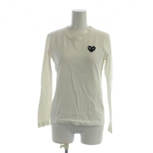 AD2020/8 AZ-T119 Tシャツ カットソー 長袖 ハートロゴ S 白 ホワイト GY19 /MQ