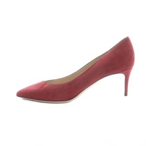 GIORGIO ARMANI パンプス スエード ハイヒール ポインテッドトゥ スエード 40 25.5cm ボルドー 赤 レッド GY19
