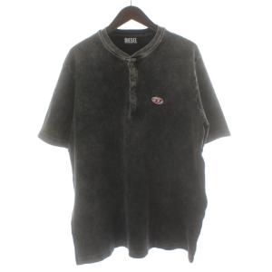 タグ付き 23SS T-JUSTRIB Tシャツ 半袖 ヘンリーネック リブ ロゴワッペン カットソー