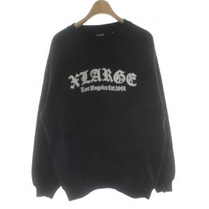 タグ付き 24AW オールドイングリッシュロゴクルーネックスウェットシャツ 黒 ブラック トレーナー 長袖