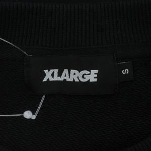 X-LARGE タグ付き 24AW オールドイングリッシュロゴクルーネックスウェットシャツ 黒 ブラック トレーナー 長袖