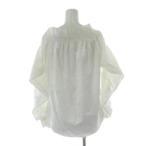 ADEAM Long Sleeve Smocking ブラウス シャツ フリル 2 白 ホワイト 長袖 オフショルダー