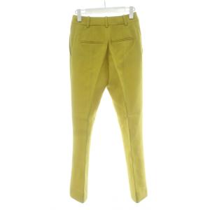 VALENTINO タグ付き パンツ スラックス 絹 シルク 36 黄 イエロー センタープレス フルレングス /PP GY19