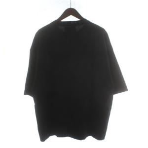 MAISON SPECIAL 23SS クレイジーパッチワーク刺繍プライムオーバークルーネックTシャツ 半袖 カットソー 2  黒 ブラック
