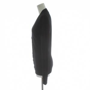 TORY BURCH カーディガン ウール XS 黒 ブラック Vネック 長袖 ロゴ金ボタン 50003101 /PP GY19