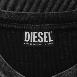 DIESEL タグ付き 23SS T-JUSTRIB Tシャツ 半袖 ヘンリーネック リブ ロゴワッペン カットソー