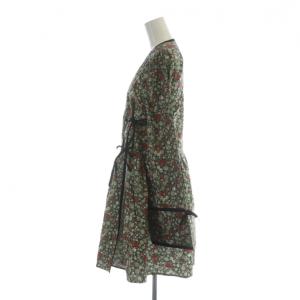 GANNI FLORAL PRINTED WRAP DRESS ロングワンピース タグ付き 長袖 花柄 リボン 総柄