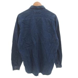 ARMANI JEANS デニムシャツ ロゴ 長袖 M インディゴ /FF GY19