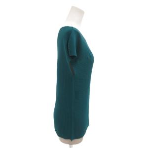 me ISSEY MIYAKE カットソー フレンチスリーブ ボックスプリーツ 青 ブルー /FF GY19