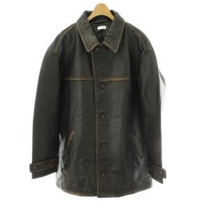 25AW LEATHER CAR COAT 2 ブラウン