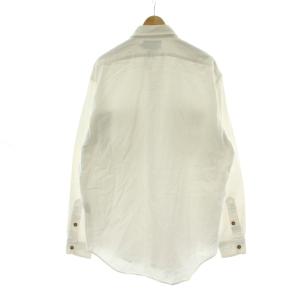 RRL シャツ 長袖 M 白 ホワイト 三ッ星タグ ストライプ ココナッツボタン ヴィンテージ フラップポケット