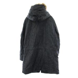 JOHNBULL モッズコート L デニム インディゴ ブルー ファーフード 長袖 ミドル丈 16455SHK /PP GY01
