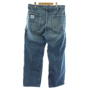 LEE DUNGAREES ワイドペインターパンツ ワークパンツ デニム ストレート ロゴ XL 青 ブルー LM7288