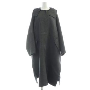 22AW フーデッドオーバーコート ウール グレー 22A69403