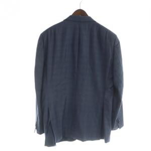 Ermenegildo Zegna テーラードジャケット 長袖 総裏地 チェック ネーム刺繍入り 紺 ネイビー GY44 /MQ