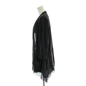 VIVIENNE TAM カーディガン 0 黒 ブラック 七分袖 ラメ ノーカラー 016-5210840 トップス /PP GY44