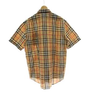 burberrys シャツ リネン M ベージュ ノバチェック