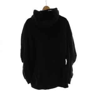 DOUBLE STANDARD CLOTHING オリジナル裏毛フーディー パーカー F 黒 ブラック 長袖 ジッパーポケット トップス 0208-100-214