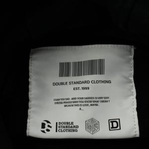 DOUBLE STANDARD CLOTHING オリジナル裏毛フーディー パーカー F 黒 ブラック 長袖 ジッパーポケット トップス 0208-100-214