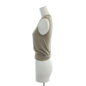 DOLCE&GABBANA ノースリーブ ニット 薄手 絹 シルク 38 XS ベージュ GY44 /MQ