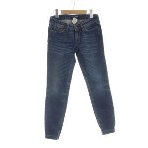 デニムパンツ ジーンズ ジップフライ ロゴプレート 36 XXS 紺 ネイビー GY44 /MQ