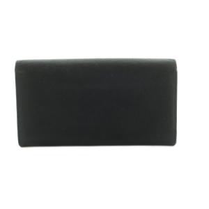 BVLGARI 長財布 二つ折り フラップ レザー 黒 /MI GY64