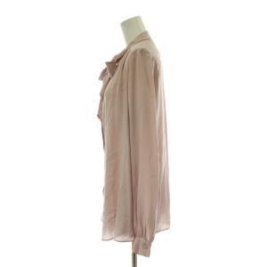 MAX MARA WEEKEND LINE ボウタイブラウス シャツ 絹 44 くすみピンク 長袖 シアー トップス リボン /PP GY64