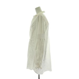 MAX MARA WEEKEND LINE スキッパーブラウス シャツ 42 白 ホワイト ポンポン 刺繍袖 トップス /PP GY64