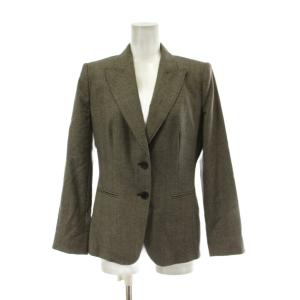 テーラードジャケット ウール pure new wool 36 茶 ブラウン 長袖 /PP GY42