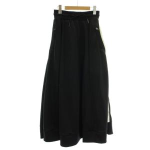19AW ブライトキング マキシスカート フレア ロング イージー サイドライン 38 黒 ブラック /XZ