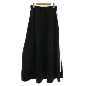 DOUBLE STANDARD CLOTHING 19AW ブライトキング マキシスカート フレア ロング イージー サイドライン 38 黒 ブラック /XZ