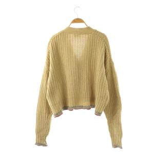 DIESEL カーディガン ショート丈 ニット 長袖 XS ベージュ /HK GY42
