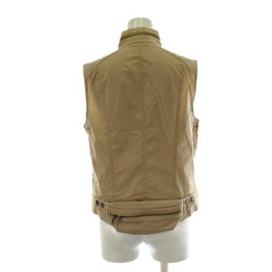 BURBERRY LONDON ベスト ナイロン スタンドカラー 38 ベージュ ジップアップ ウエストポーチ付き FCA09-304-50