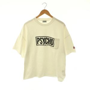 18SS PSYCHO Tシャツ スウェット カットソー 半袖 ポケット F ホワイト /HK GY42