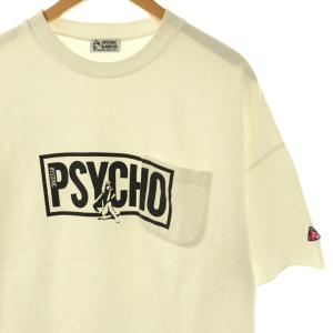 HYSTERIC GLAMOUR 18SS PSYCHO Tシャツ スウェット カットソー 半袖 ポケット F ホワイト /HK GY42