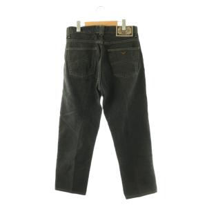 ARMANI JEANS デニムパンツ ジーンズ ボタンフライ ヴィンテージ イタリア製 32 ブラック /ES GY42