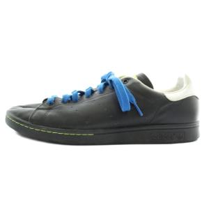 スタンスミス Stan Smith スニーカー レザー ローカット US10 28?p 黒 ブラック 青