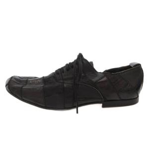 COMME des GARCONS HOMME PLUS レースアップシューズ レザー パッチワーク 24cm 黒  ブラック /FF GY98