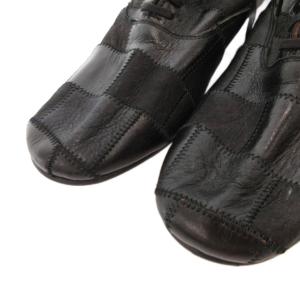 COMME des GARCONS HOMME PLUS レースアップシューズ レザー パッチワーク 24cm 黒  ブラック /FF GY98