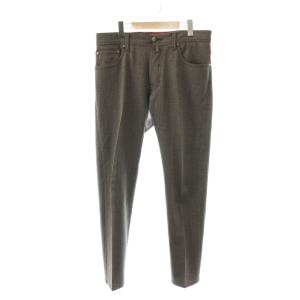 Tailored JEANS スリムパンツ ウール混 ハラコタグ ボタンフライ 33 ブラウン /ES