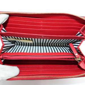 kate spade new york 長財布 レザー ラウンドファスナー ロゴ ゴールド金具 赤 レッド /XZ GY64