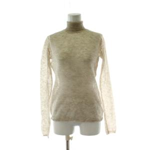 KID MOHAIR SHEER KNIT TURTLE タートルネック モヘア ニット ウール 1 ベージュ