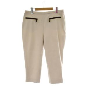 タグ付き クロップドパンツ ウール 42 ベージュ ゴルチエ期 アンクル丈 斜めジップポケット 裾ジップ
