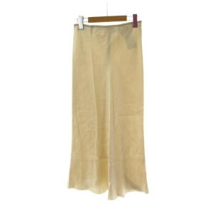 23SS シルク ロング スカート 38 ベージュ ゴールドカラー S51ME0004